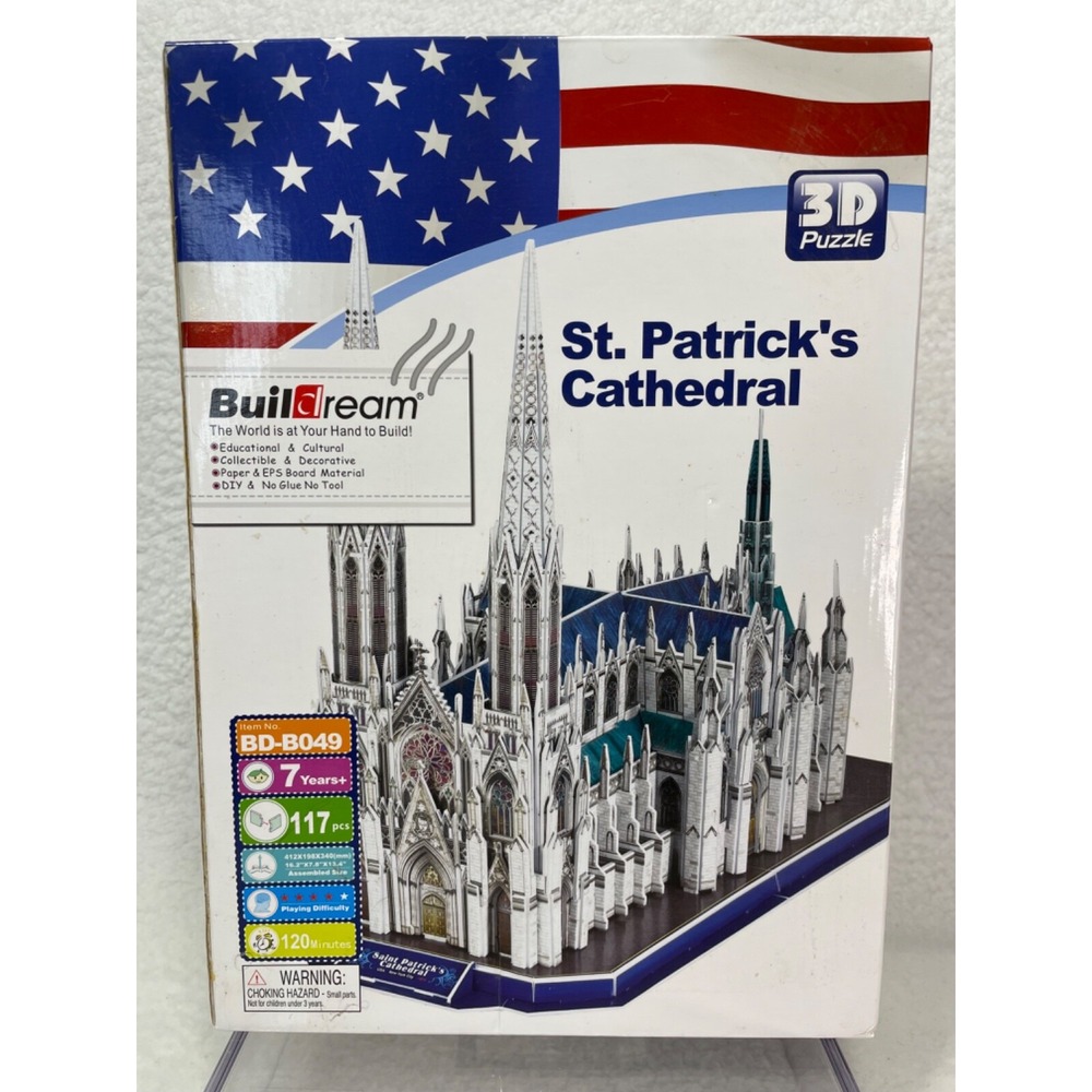 Buildream 3D Puzzle BD-B049 St. Patrick's Cathedral New in Box